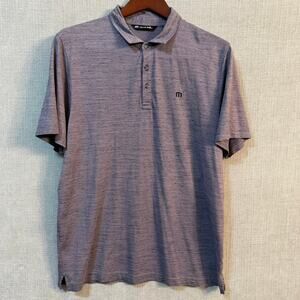 Travis Mathew Heather Gray Men's XL Heat Performance Golf Polo
